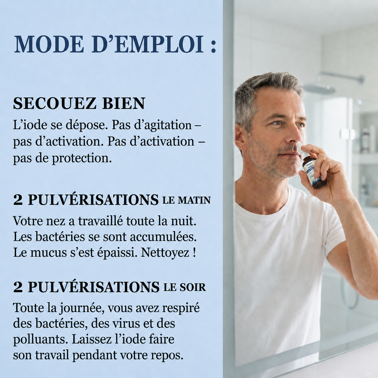 VADOLIA Nasomin™ – Spray Nasal à l’Iode Naturelle pour Nettoyer, Protéger et Respirer Librement