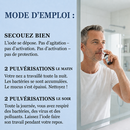 VADOLIA Nasomin™ – Spray Nasal à l’Iode Naturelle pour Nettoyer, Protéger et Respirer Librement