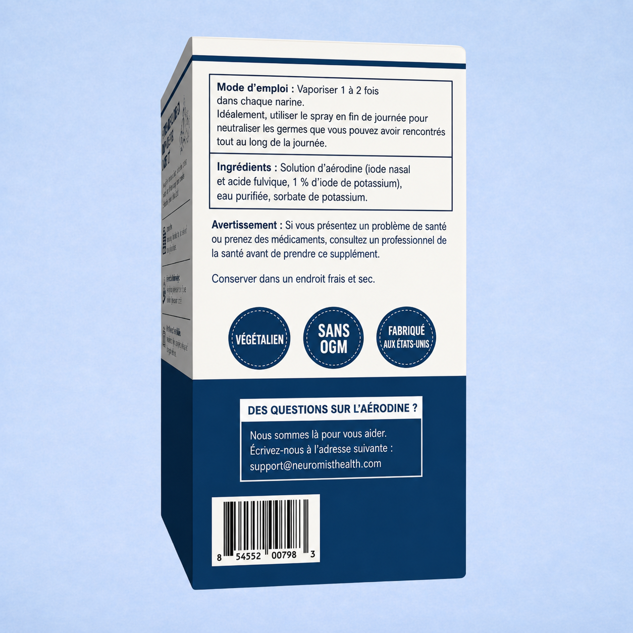 VADOLIA Nasomin™ – Spray Nasal à l’Iode Naturelle pour Nettoyer, Protéger et Respirer Librement