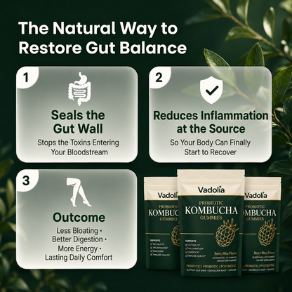 Vadolia™ Probiotic Kombucha Gummies | Daily Gut Health & Digestive Support